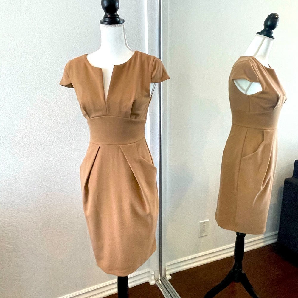 Ava & Aiden Camel dress